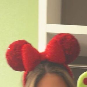 Red sparkly micky ears